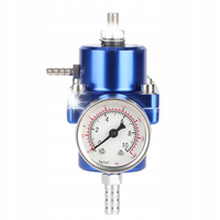 REGULATOR CIŚNIENIA PALIWA FPR Z MANOMETREM 0-140PSI STOP ALUMINIUM