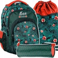 ZESTAW SZKOLNY DLA DZIEWCZYNY PLECAK DO KLASY 3-6 W KWIATY BeUniq