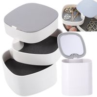 SZKATU?KA ORGANIZER NA KOSMETYKI BIŻUTERIĘ PRZYBORNIK Z LUSTERKIEM 4POZIOMY