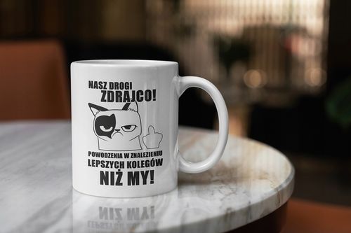 KUBEK ŚMIESZNY PREZENT NA POŻEGNANIE DLA KOLEGI Z PRACY BIURO KORPO WZORY na Arena.pl