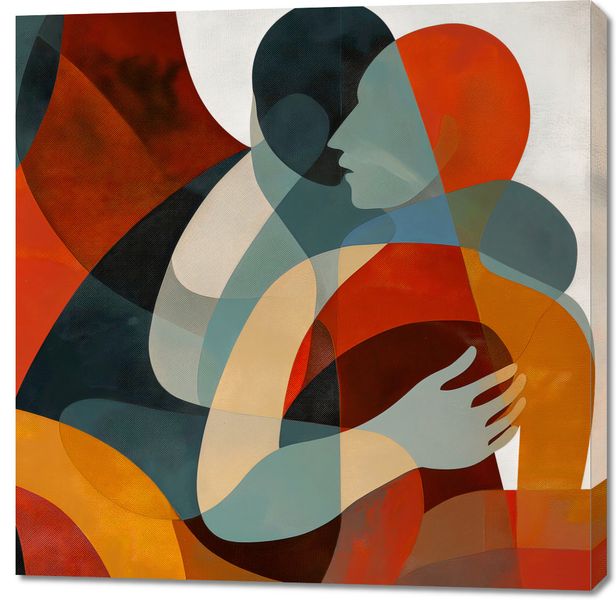 Obraz 100x100cm Objęcia zdjęcie 1