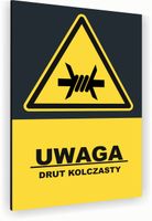 Tabliczka znak informacyjny 20x15 Antracyt DRUT KOLCZASTY Aluminiowa