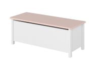 LN-10 LUNA SKRZYNIA na zabawki- meble dziecięce biało różowe