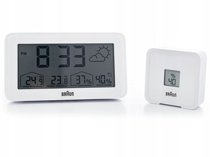 BUDZIK BRAUN BC13WP-DCF ALARM DRZEMKA TERMOMETR zdjęcie 1