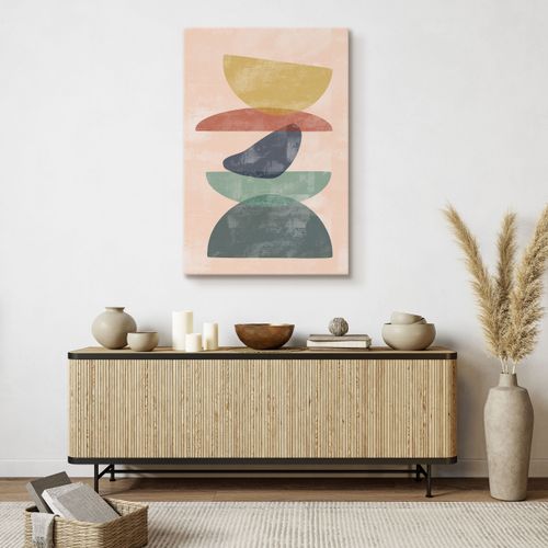 Obraz Na Płótnie Do Salonu Kolorowe Skały Styl Boho Minimalizm 60cm x 90cm na Arena.pl