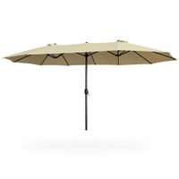 Parasol ogrodowy TILIA 245x270x460 duży regulowany beżowy