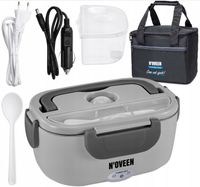 ELEKTRYCZNY LUNCH BOX PODGRZEWACZ OBIAD 230/12/24V + TORBA TERMICZNA