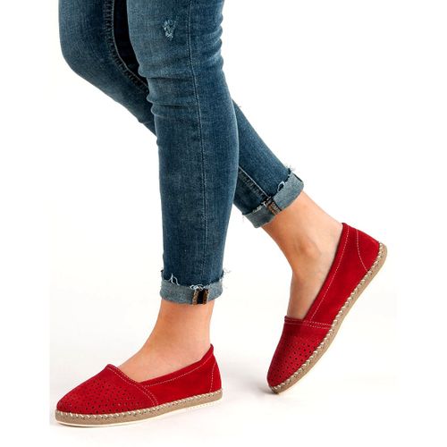Czerwone Skórzane Espadryle r.41 na Arena.pl