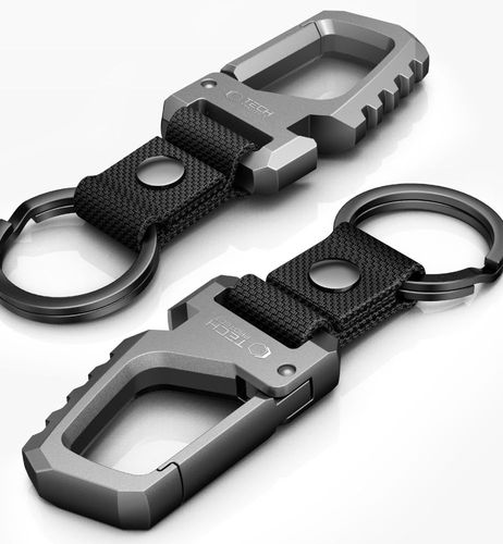 tech-protect slidelock carabiner keychain gunmetal na Arena.pl