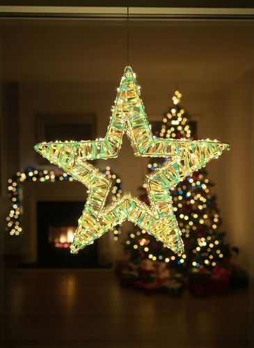 Ozdoba Do Okna Wisząca Gwiazda Świąteczna LED Świecąca z Obu Stron 8 trybów na Arena.pl