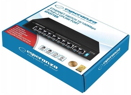 SWITCH PoE 8xPOE 2xUplink RJ45 10/100Mbps 96W EXTEND 300M + do KAMER na Arena.pl