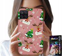 ETUI DO SAMSUNG GALAXY A22 5G - ŚWIĄTECZNE RENIFERY CHOINKI LASKA WZORY