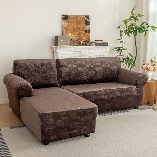 POKROWIEC NA NAROŻNIK KANAPĘ SOFĘ WELUR OEKO TEX PALMOWE LIŚCIE LEWY 3+2 OS na Arena.pl