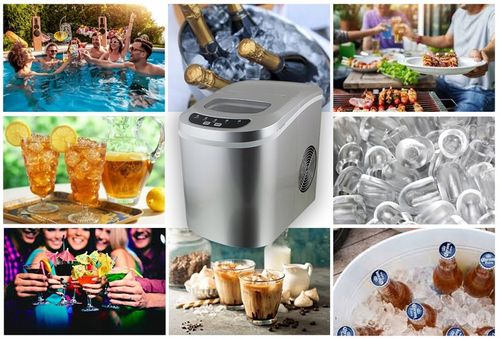 Kostkarka do lodu MOCNA srebrna REGULACJA WIELKOŚCI KOSTEK WYDAJNA BAROWA na Arena.pl