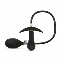 anal collection wkładka intymna z pompką 8 cm czarna - regulowany rozmiar