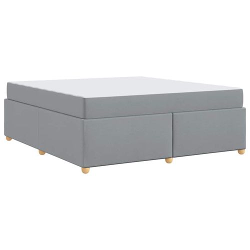 Ramka łóżka z materacem Jasnoszary 180 x 200 cm tkanina na Arena.pl