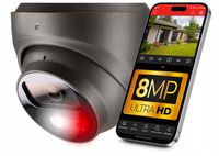 Kamera IP do Monitoringu PoE 8MPx 4K ULTRA HD SZARA 2.8mm + AUDIO, IP67