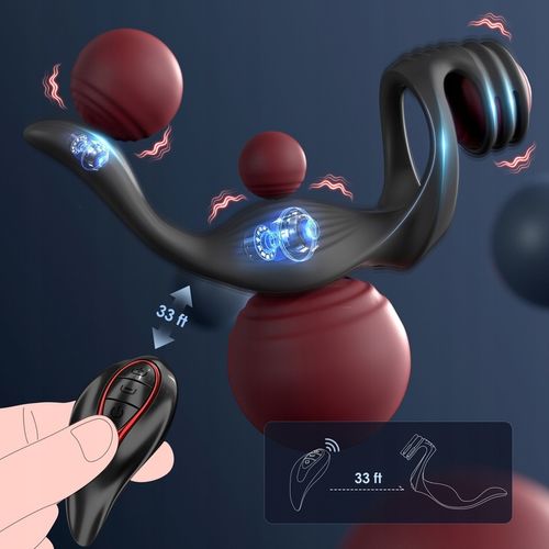 Wibrator prostaty 3w1 pierścień, analny, prostata na Arena.pl