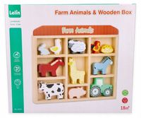 ZABAWKI DLA DZIECI FIGURKI Z FARMY ZWIERZĘTA W SKRZYNI LELIN