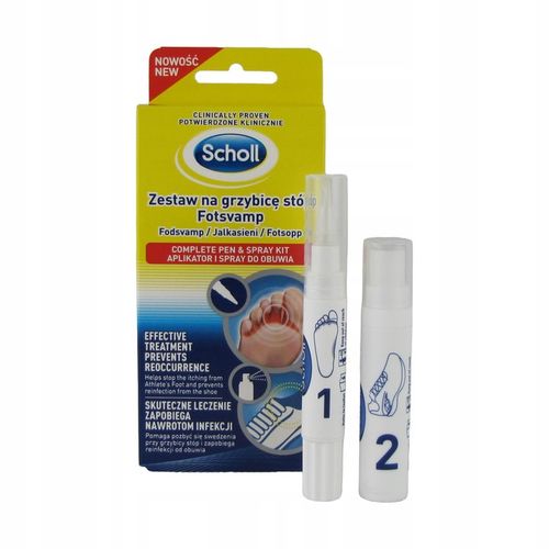 SCHOLL zestaw na grzybicę stóp, aplikator + spray na Arena.pl