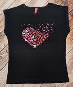 Damska bluzka koszulka damski t-shirt serce S