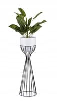 Nowoczesny kwietnik stojący czarno biały LOFT 68cm