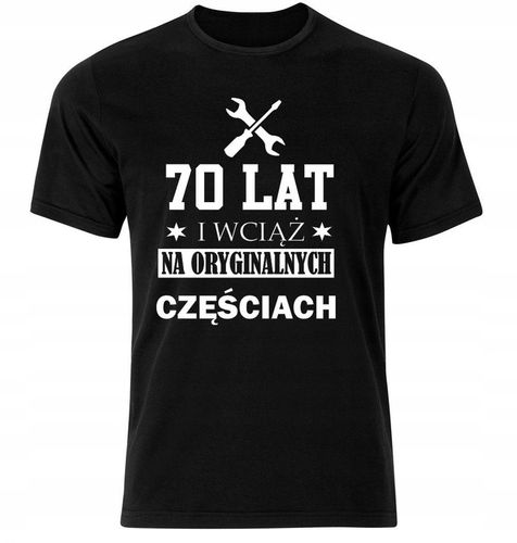 Koszulka męska czarna na 70 -te urodziny 70 lat na Arena.pl