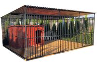 Kojec dla Psów 4x3m - Drewniana podłoga TS674