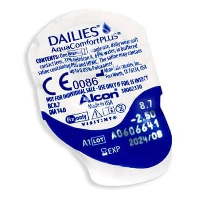 Soczewki jednodniowe Alcon Dailies AquaComfort Plus 30 szt. Moc -2.25 na Arena.pl