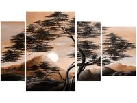 135CM 80 OBRAZ 4 ELEM SPOKOJNA NOC ŚCIENNY