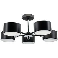 LAMPA sufitowa 3020/5 BL 8C Elem abażurowa OPRAWA metalowe molekuły czarne chrom