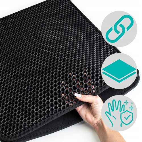 MATA POD KUWETĘ WYCIERACZKA DLA KOTA PODKŁADKA DWUWARSTWOWA DUŻA 60X45 na Arena.pl