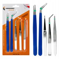 5x METALOWYCH PĘSET PENSETA PĘSETA METALOWA ZESTAW PINCET PRECYZYJNYCH