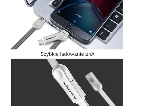 Nillkin Kabel Plus III USB-C Micro USB Typ C Grey na Arena.pl