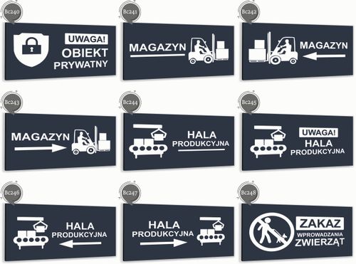 Tabliczka informacyjna ATRACYTOWA z dibondu BIURO DOWOLNY NADRUK na Arena.pl