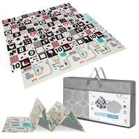 BOCIOLAND Piankowa dwustronna mata edukacyjna składana 150x200cm