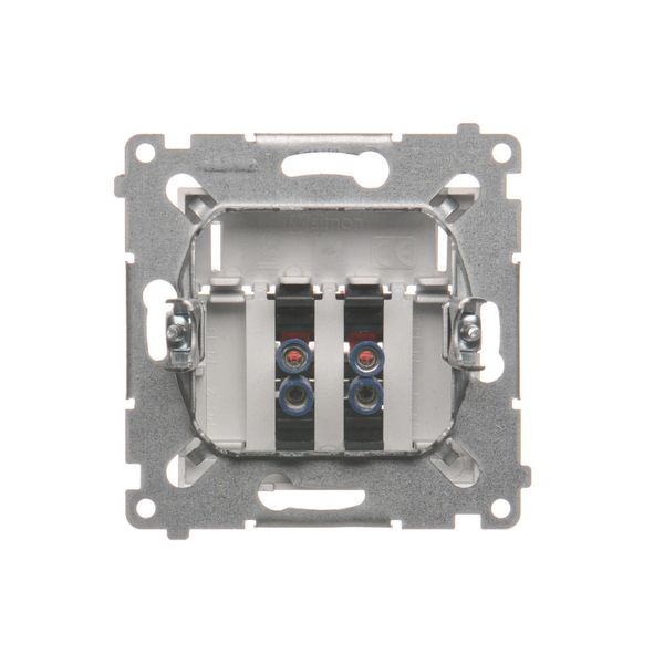 Simon54 Gniazdo głośnikowe podwójne DGL32.01/43 srebne zdjęcie 3