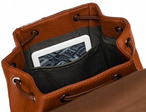 plecak damski ze skóry ekologicznej z klapką - david jones na Arena.pl