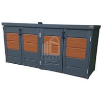Zabudowa koszy na śmieci obudowa kubłów 235x65x110 cm 4x120L ID502