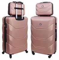 WALIZKA PODRÓŻNA NA KÓŁKACH ZESTAW DUŻA + KUFEREK GRAVITT 951G