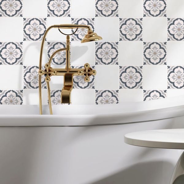 Naklejki Na Płytki Kafelki Pastelowe ORNAMENTY Mozaika Zestaw 24 szt. 20x20 zdjęcie 5