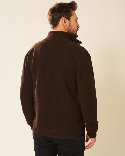 Sweter męski bawełniany brązowy Deville Rozmiar - XL zdjęcie 2