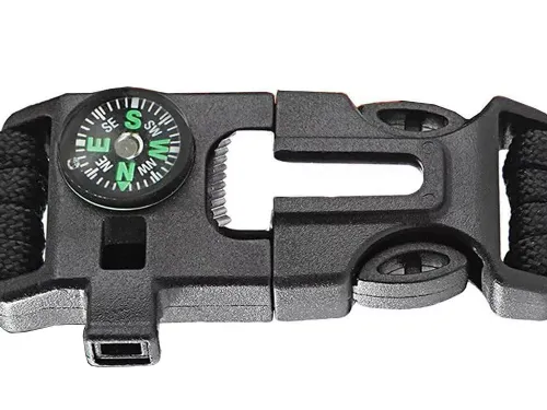 Bransoletka survival opaska 5w1 kompas krzesiwo linka nóż linka paracord na Arena.pl