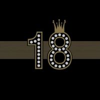 Serwetki na 18 urodziny czarne na osiemnastke, 20 szt.