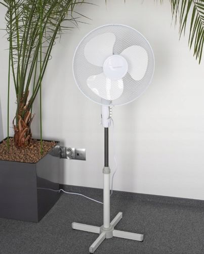 NIEBIESKI WENTYLATOR STOJĄCY wiatrak PODŁOGOWY OBROTOWY CICHY MOCNY na Arena.pl