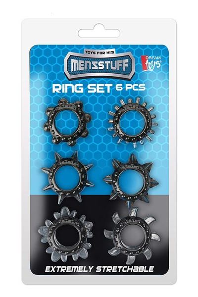 MENZSTUFF 6PC STRETCHEABLE RING SET zdjęcie 1