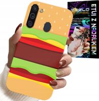 ETUI DO SAMSUNG GALAXY A21 - CASE BURGER CHEESEBURGER OBUDOWA PREZENT