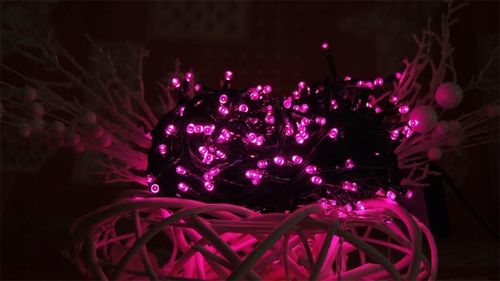 Lampki Choinkowe LED 500 Różowe 38 m IP44 Zewnętrzne Wewnętrzne 8 Trybów na Arena.pl