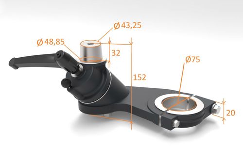 Posuw czołg mechaniczny 4 rolkowy statyw przegub 360 stopni uchwyt statywem na Arena.pl