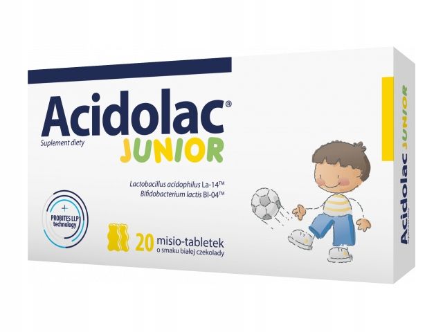 ACIDOLAC JUNIOR Misio-tabletki biała czekolada zdjęcie 1